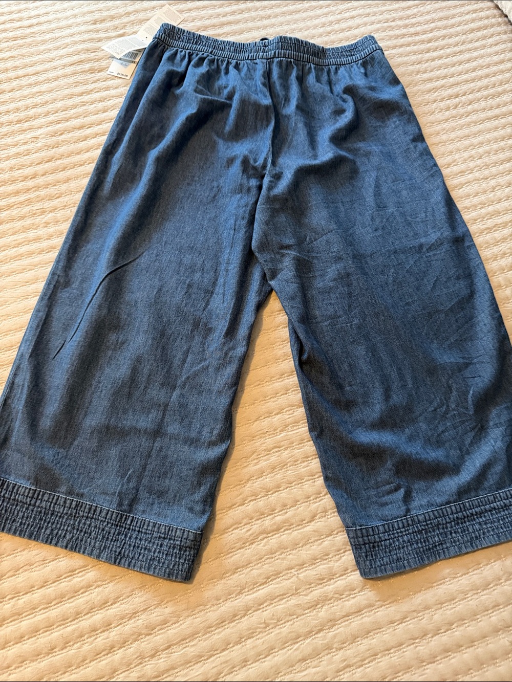 Michael Kors Wide-Leg Crop Pants Denim Pants NWT 1X - Darling Wide Hem❤️ - Picture 6 of 8